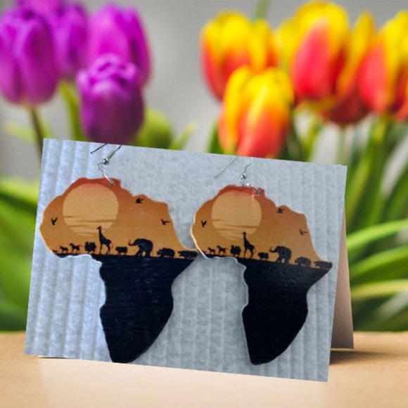 African Earrings - Picture 1 of 1